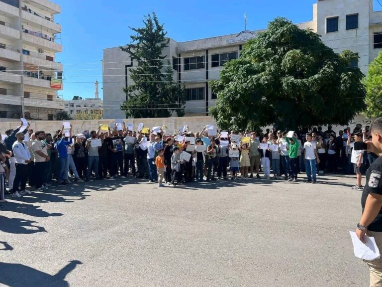 Protest in Latakia Condemning the Kidnapping of Child Mohammad Qais Haidar Protest in Latakia Condemning the Kidnapping of Child Mohammad Qais Haidar (2)