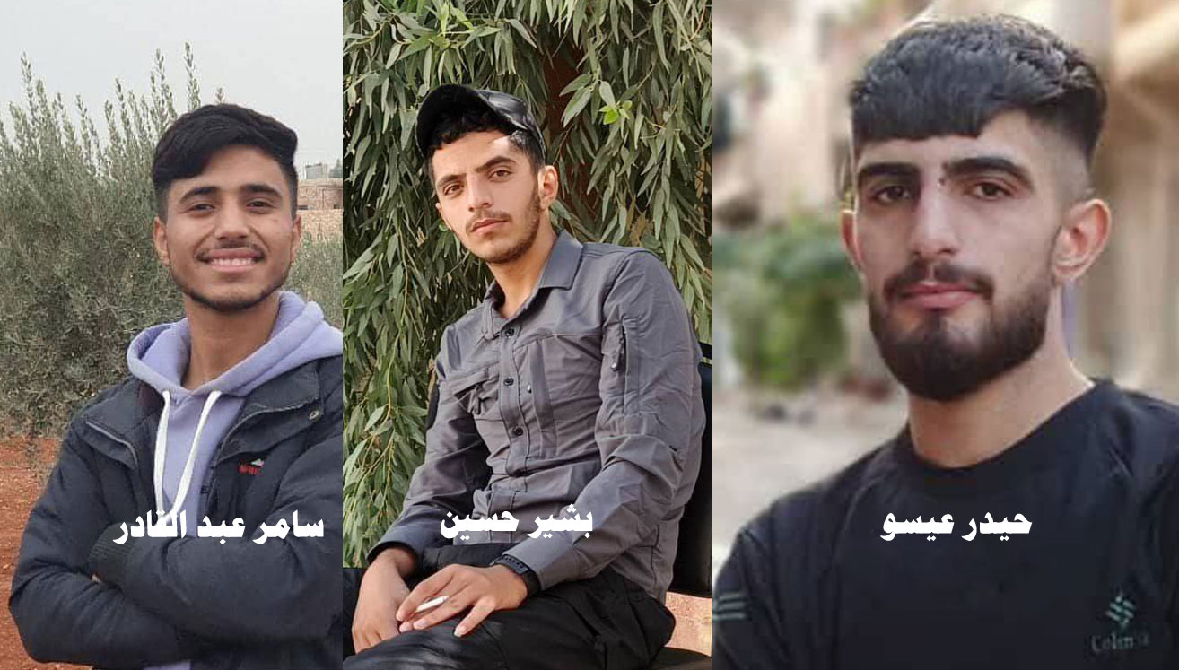 Arrest of 3 Kurdish young men at a temporary checkpoint of Turkey-backed factions near the Deir Hafir crossing in Aleppo