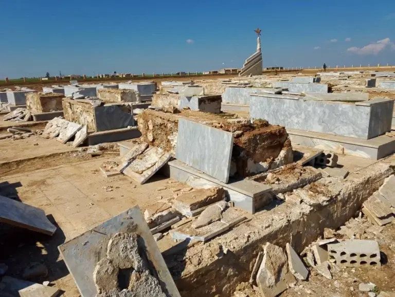 Documentation of the Vandalism of SDF Fighters Graves in Tel Hamis
